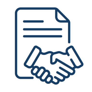 Handshake over a contract