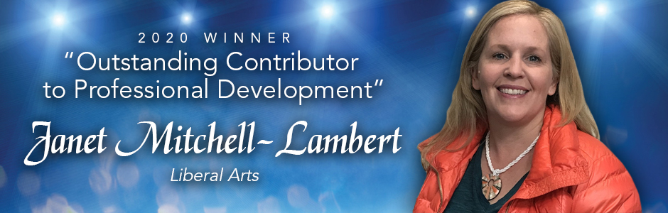 2020 Winner for Outstanding Contributor to Professional Development: Janet Mitchell Lambert.