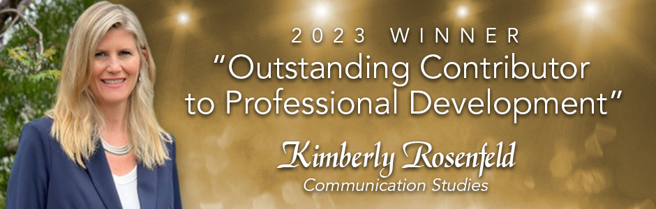 2023 Winner for Outstanding Contributor to Professional Development: Kimberly Rosenfeld