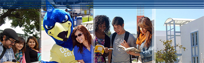 collage of students on campus