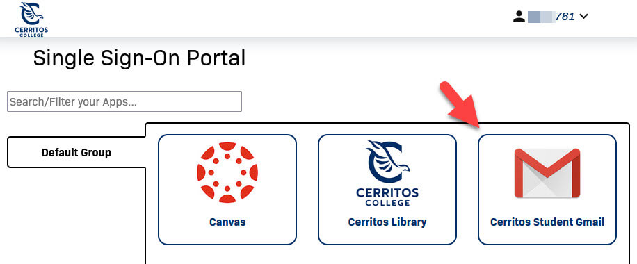 Access Gmail from the Cerritos Portal