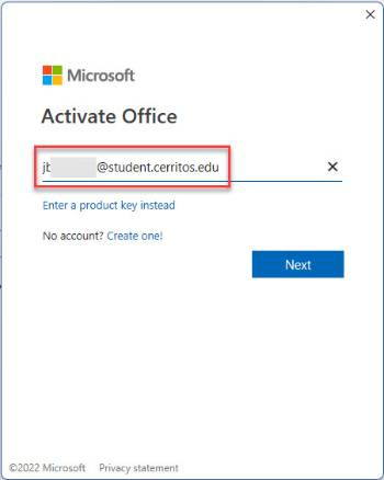 Student office 365 signin