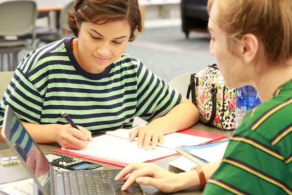 Students in an accounting class