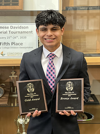 Angel Sanabria with awards