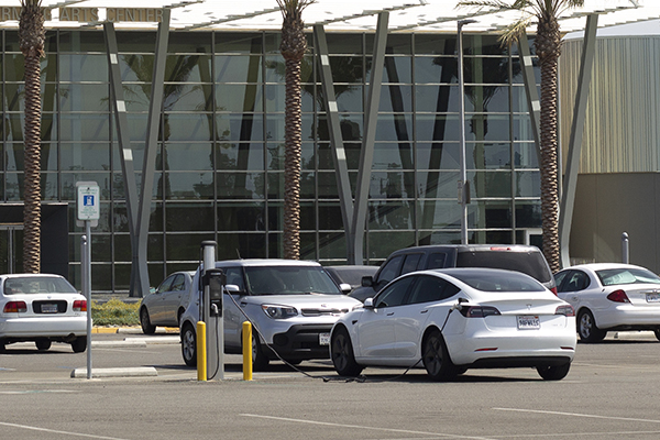 Cars in a parking lot