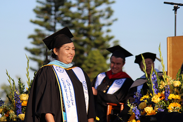Carmen Avalos in cap and gown