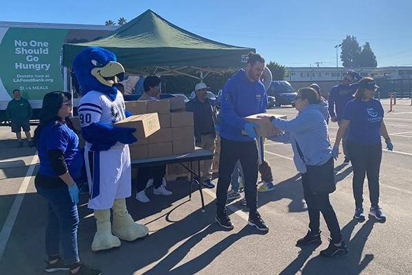 Food drive with Franco