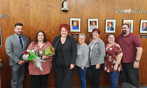 Dr. Fierro, Jan, and the Health Occ team