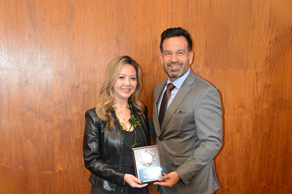 Stephanie Minami and Dr. Jose Fierro