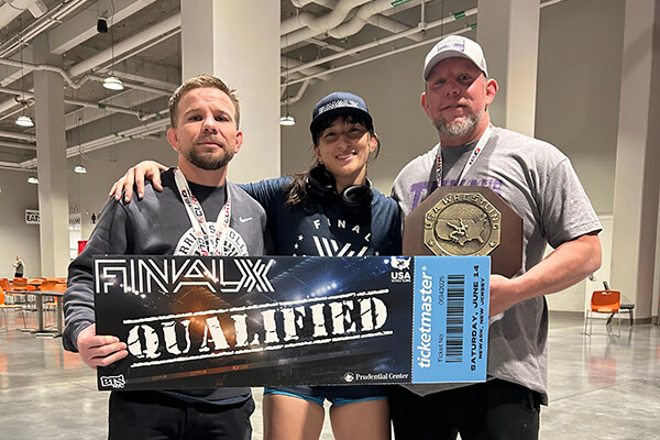 Aine Drury (center) with Dustin Kirkn the left