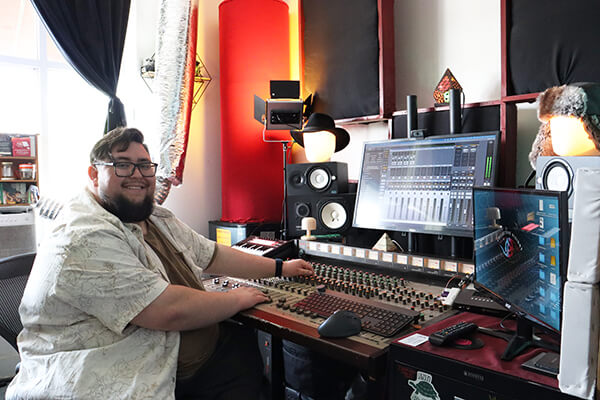 Seth Reeder in his studio