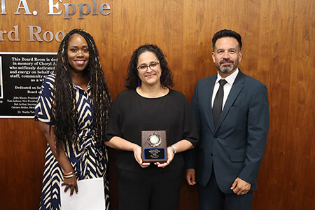 Dr. Dawn Green, Sara Chavez and Dr. Jose Fierro (l-r)
