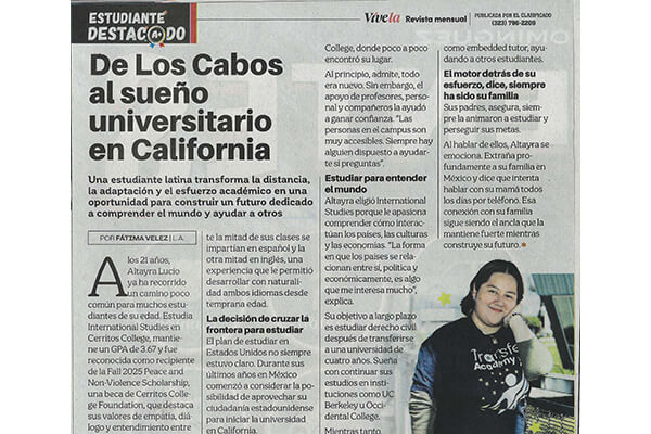 De Los Cabos al sueno universitario en California
