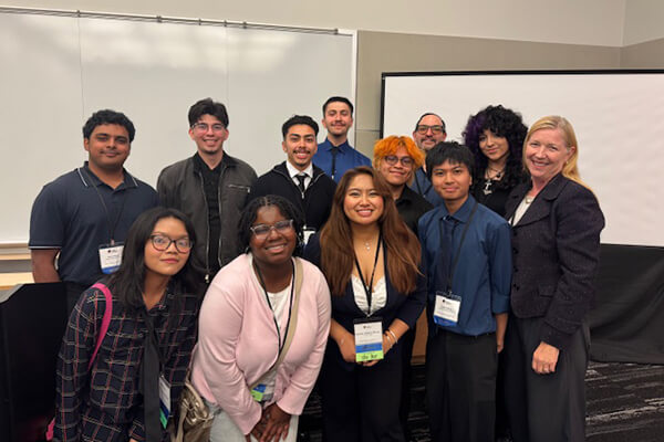 Psychology students at the conference