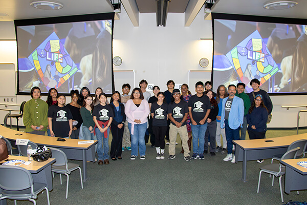 Students and Dr. Fierro at Convocation