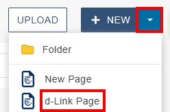 +New button in the CMS