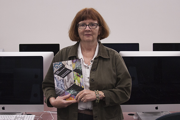 Bonnie Barrett with her catalog design