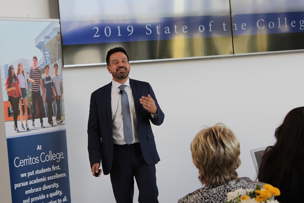 Dr. Jose Fierro speaking at State of the College