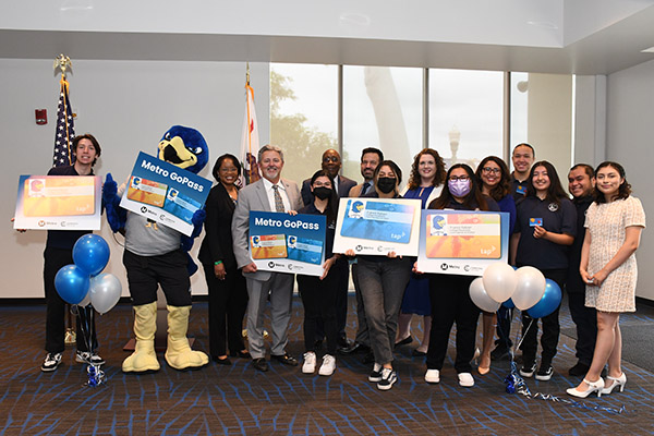 GoPass press conference officials and students