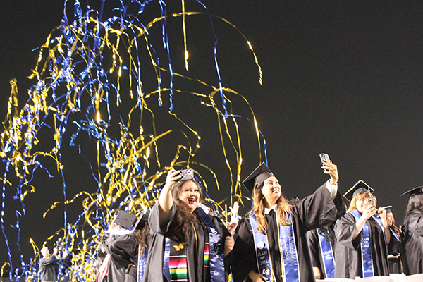 Graduates at the Commencement ceremony