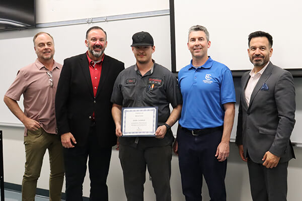 Bob Smith, Dr. Jim Lancaster, Eric Lopez, Joe Mulleary, Dr. Jose Fierro (l-r)