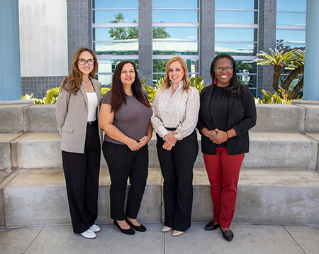 Sasha Leonardo, Jamie Quiroz, Laura Estrada, and Dr. Clara Ross-Jones (l-r)