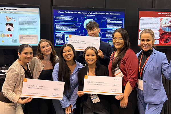 Dental hygiene students at the competition