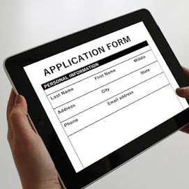 Digital application form on a mobile device