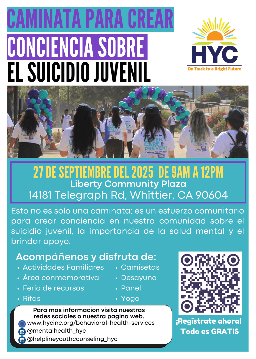 Caminata Para Crear Consciencia Sobre El Suicidio Juvenil