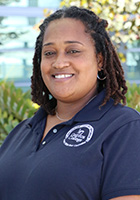 Dahlene Holliness wearing a blue SAS shirt