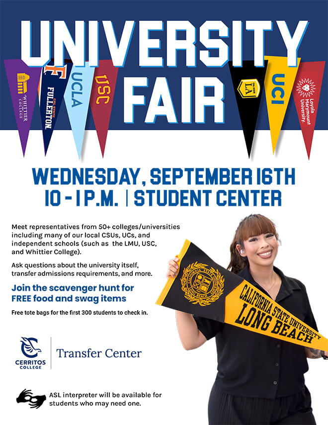 university fair flyer for September 16, 2026