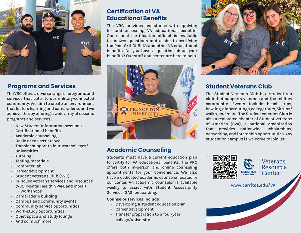 Cerritos Veteran Resource Center Brochure Back