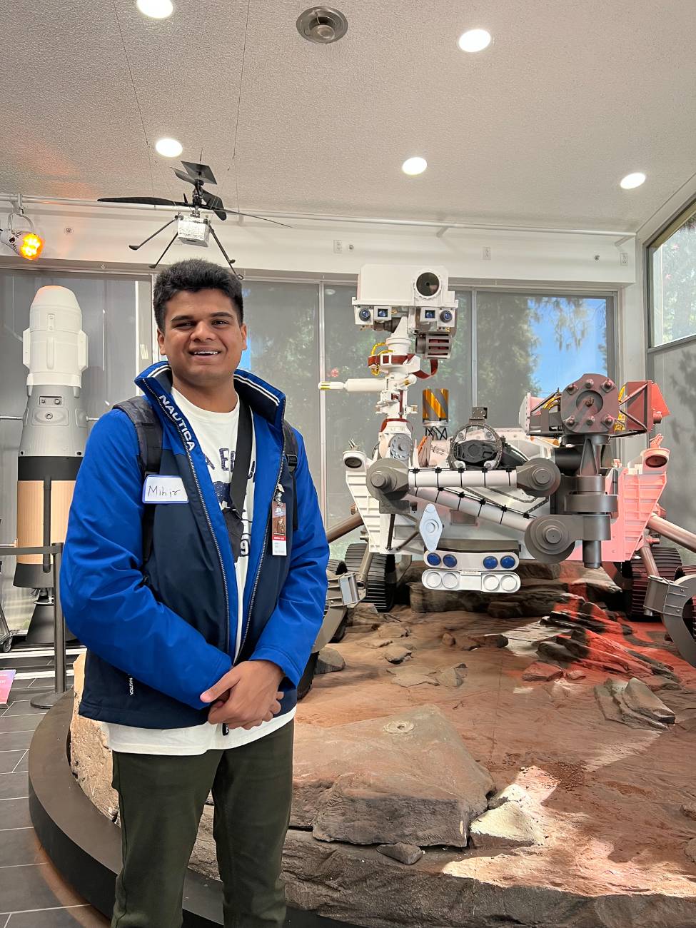 Mihir with the robots