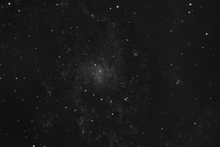 Loose spiral arms and star clusters around the core of M33