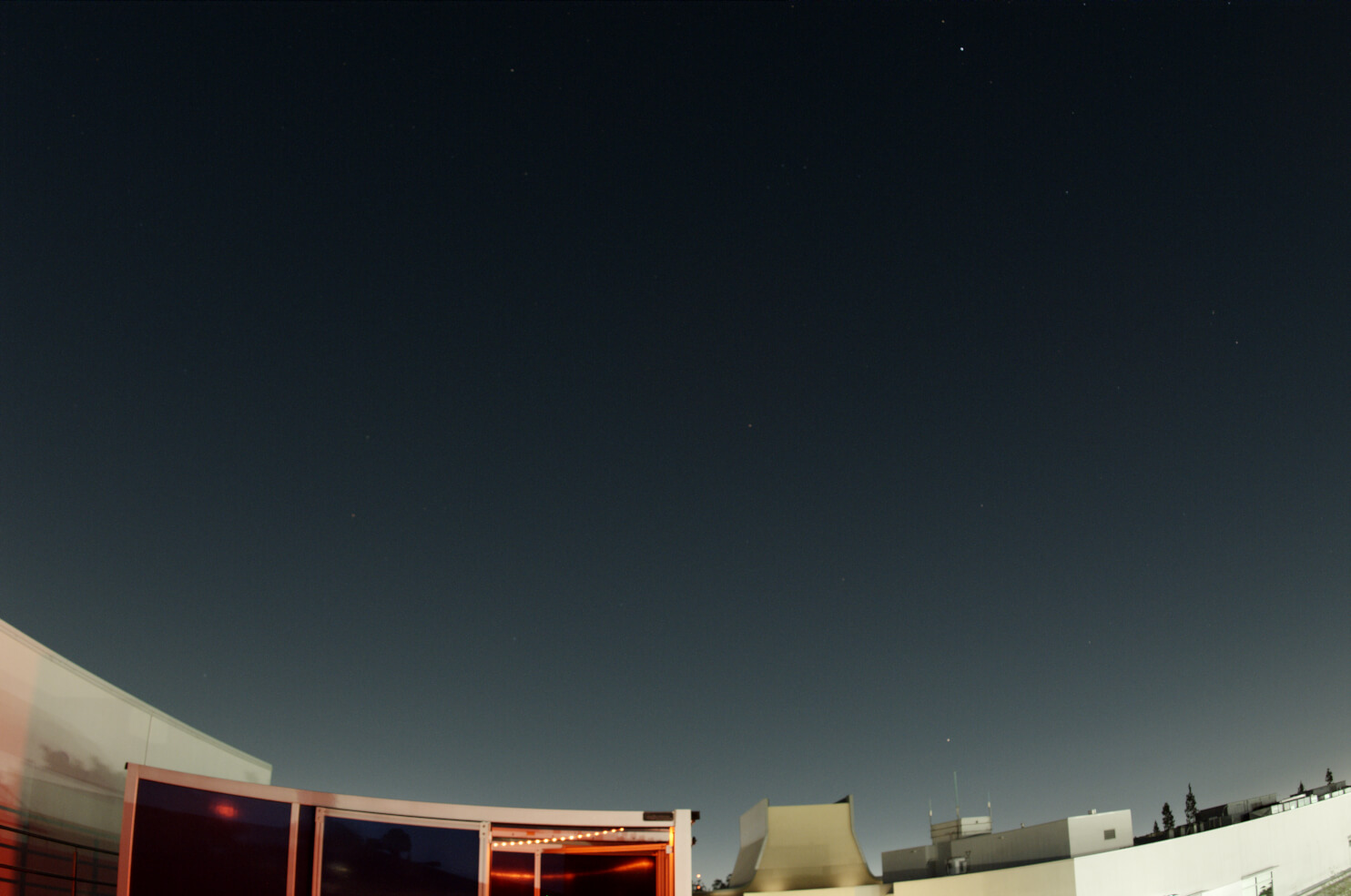 August sky looking east stars only