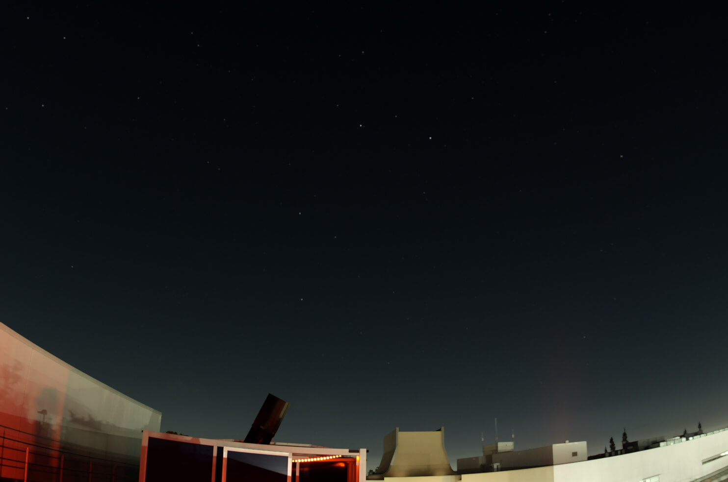 March sky looking east stars only