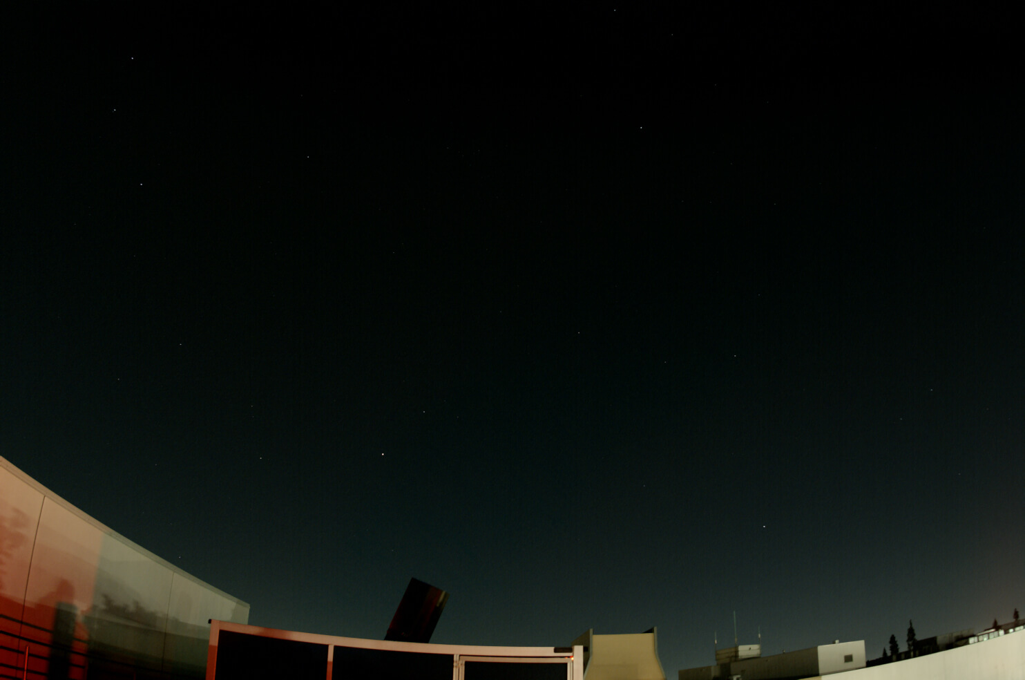 April sky looking east stars only