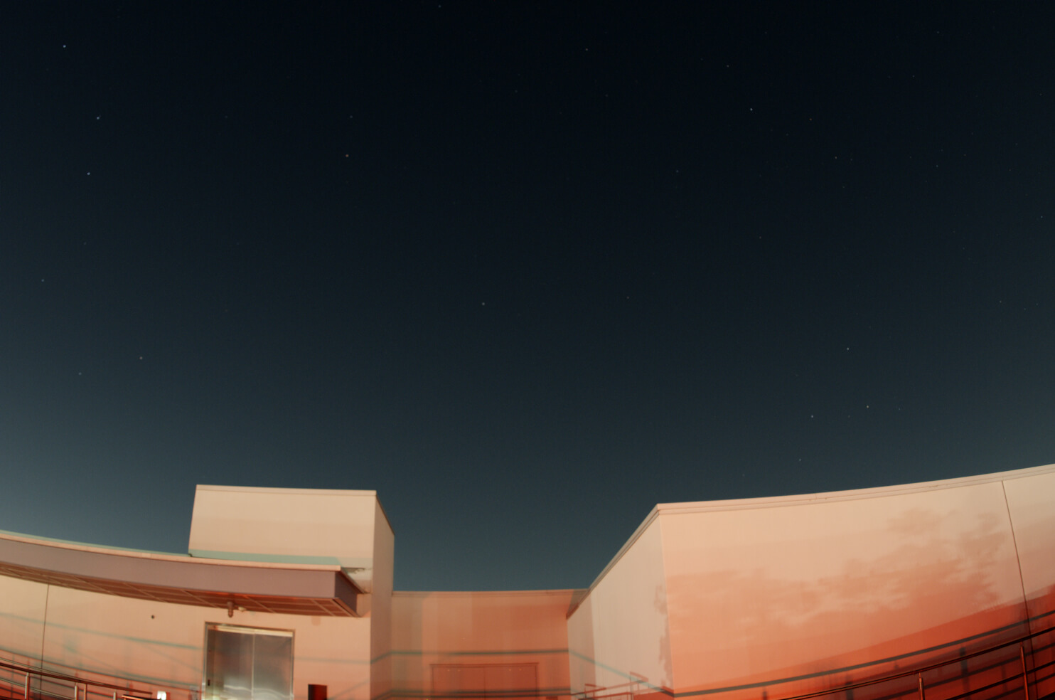 August sky looking north stars only