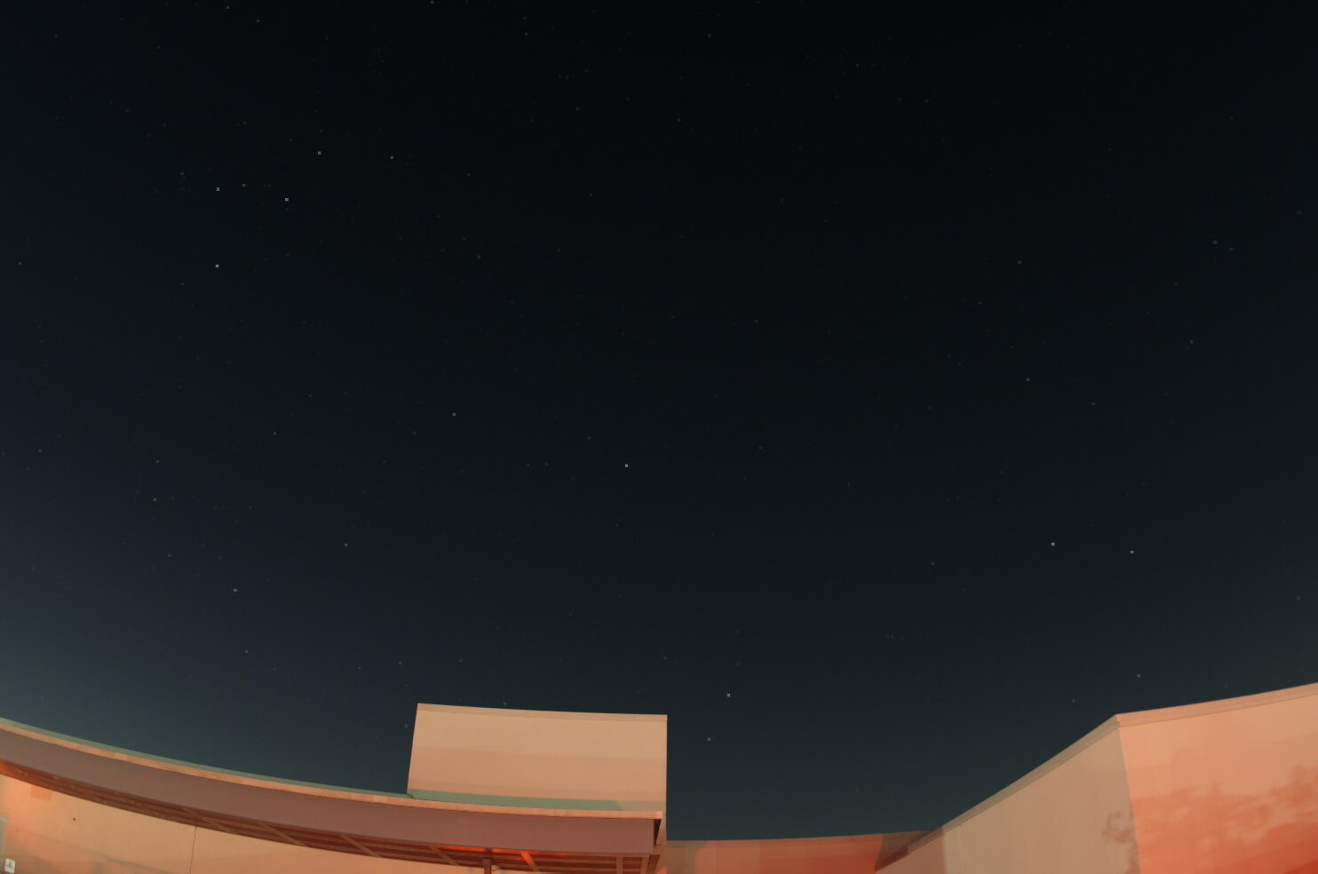 February sky looking north stars only