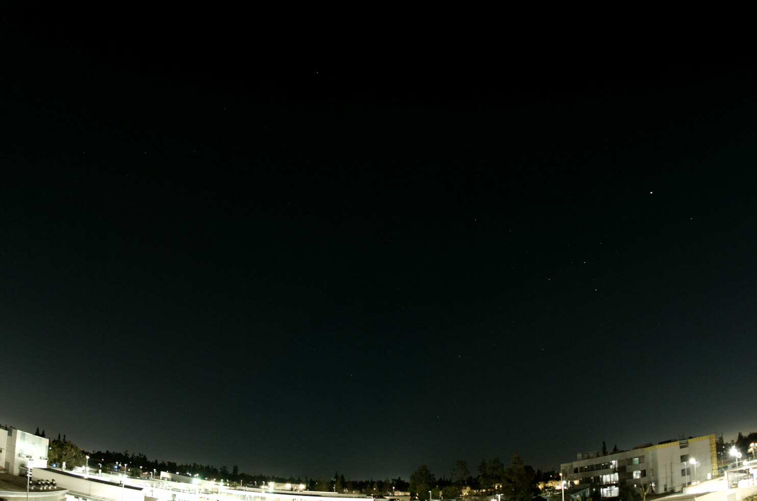 April sky looking south stars only