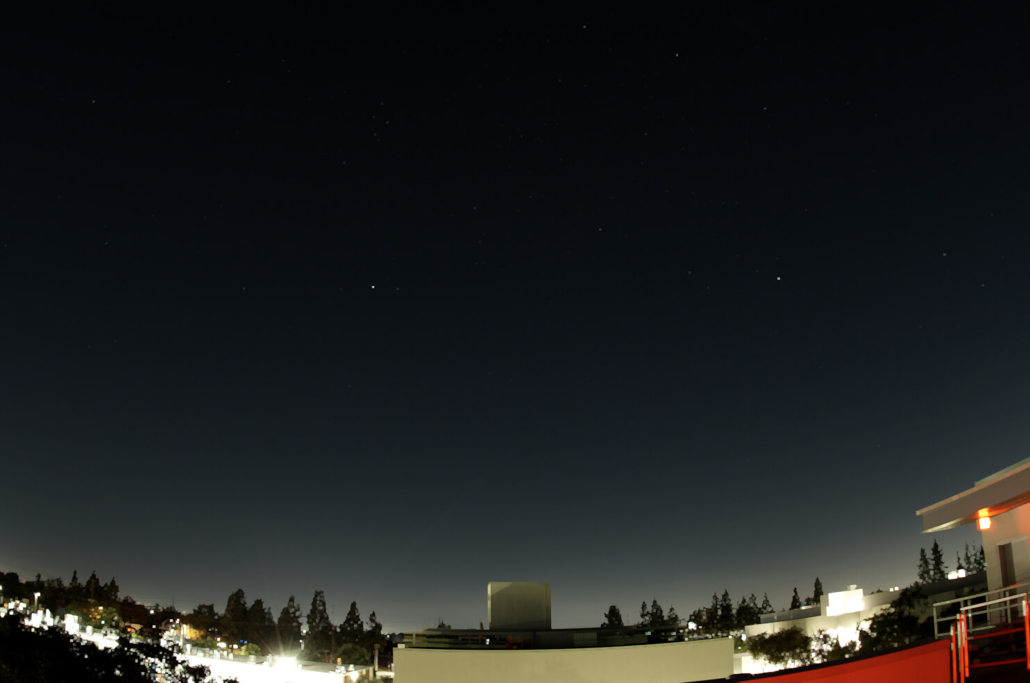 November sky looking west stars only