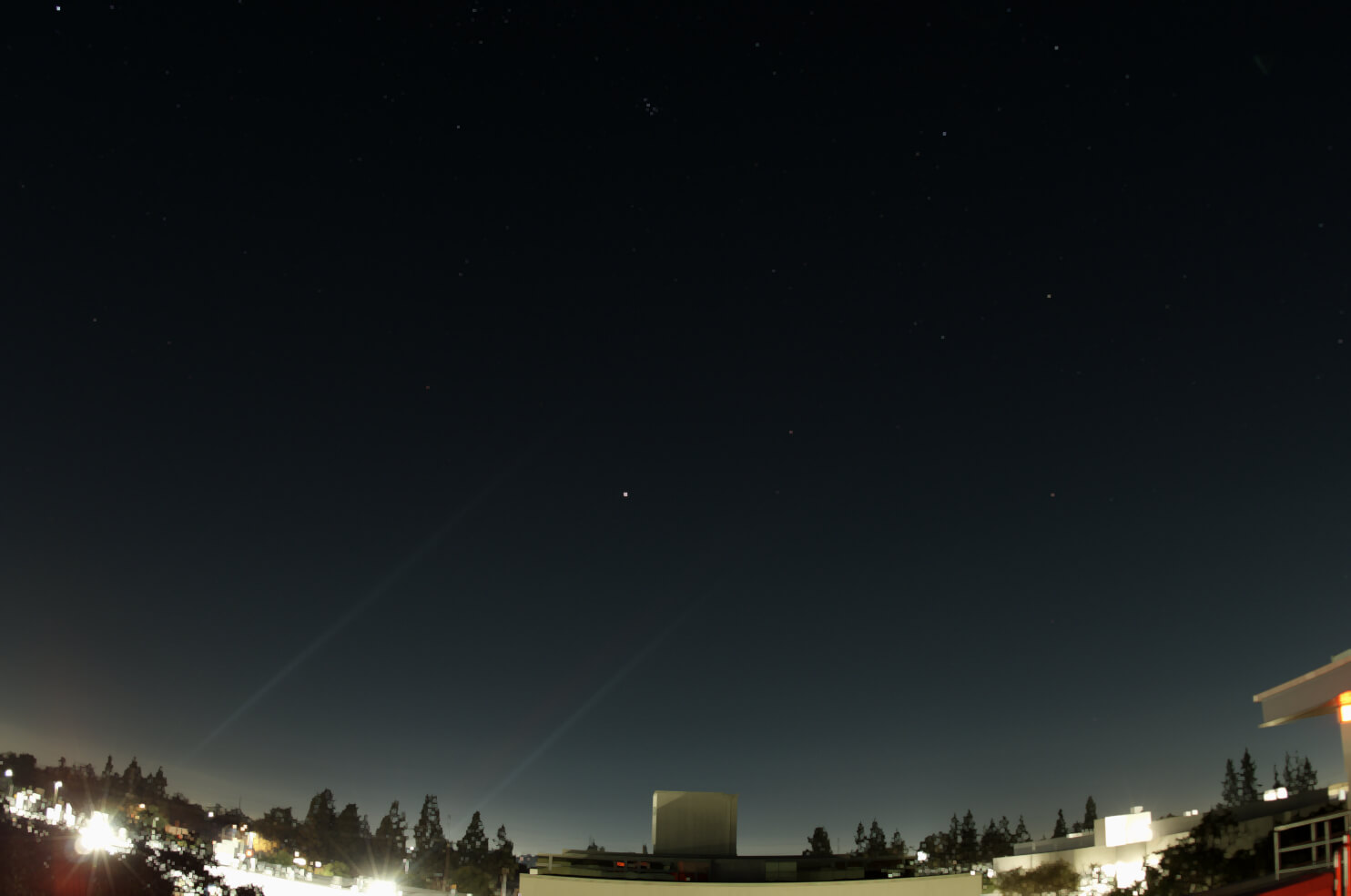 March sky looking west stars only