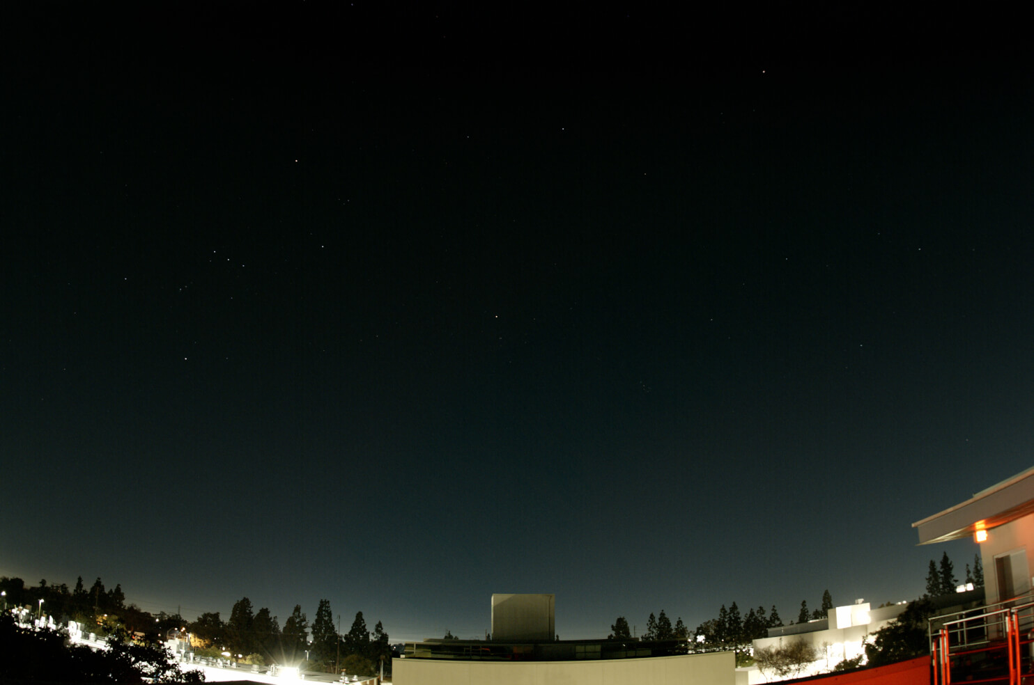 April sky looking west stars only