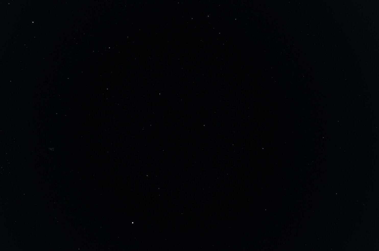 December sky looking overhead stars only