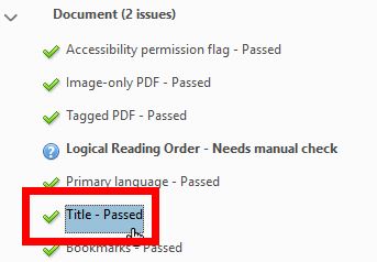Accessibility report showing error as "passed"